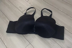Cacique Boost Plunge Bra Lined Underwire Womens 46C Black - Picture 1 of 7