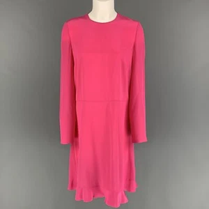 RED VALENTINO Size 6 Pink Silk Long Sleeve Dress - Picture 1 of 6