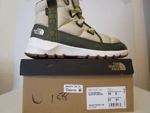 Bota The North Face ThermoBall para mujer con cordones Luxe WP grava/bosque oliva talla 10 - Imagen 1 de 6