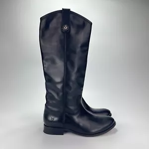 Frye Black Leather Melissa Western Riding Knee High Boots Shoes Women's Size 8 - Imagen 1 de 10