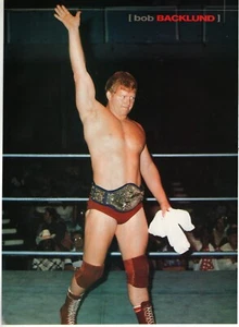 WWWF WORLD WIDE WRESTLING FEDERATION MAGAZINE PINUP #4 (1981) BOB BACKLUND WWF - Picture 1 of 1