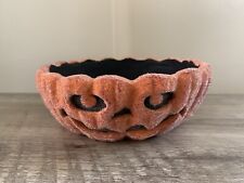 Vtg Midwest of Cannon Falls Halloween Beaded Jack O Lantern Candy Dish Bowl