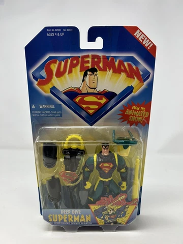 Superman Animated Deep Dive Underwater Rocket Blaster Action Figure 96 Kenner E1 Cover