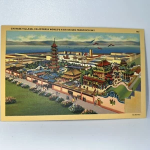 Vintage Postkarte des chinesischen Dorfes Kalifornien Weltausstellung in der Bucht von San Francisco - Bild 1 von 2