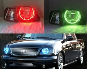 Anillo halo RGB para Ford F150 F-150 97-03 faro Bluetooth Flash DRL ojo de ángel - Imagen 1 de 19