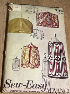 Vintage Advance Sew-Easy Pattern 720 BIRD CAGE COVER UNCUT 1960'S - Picture 1 of 7