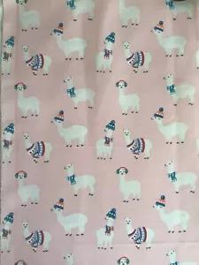 50cm x 25cm Wide Cath Kidston Llamas On Pink cotton Duck Fabric New Alpaca - Picture 1 of 4