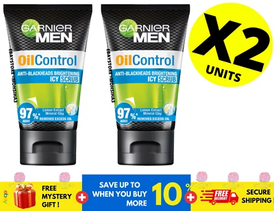 Exfoliante iluminador anti puntos negros Garnier Men Oil Control 100 ml (X 2) Foto 1 de 4