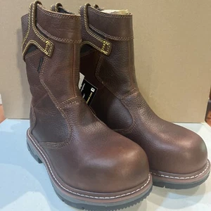 Terra Patton Wellington Waterproof Aluminum Toe Pull-On Safety Work Boot New - Picture 1 of 21