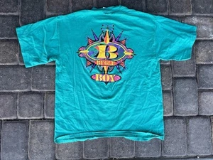 Vintage 90s Neon Surf Adult XL Bugle Boy Short Sleeve T Shirt USA Single Stitch - Picture 1 of 9