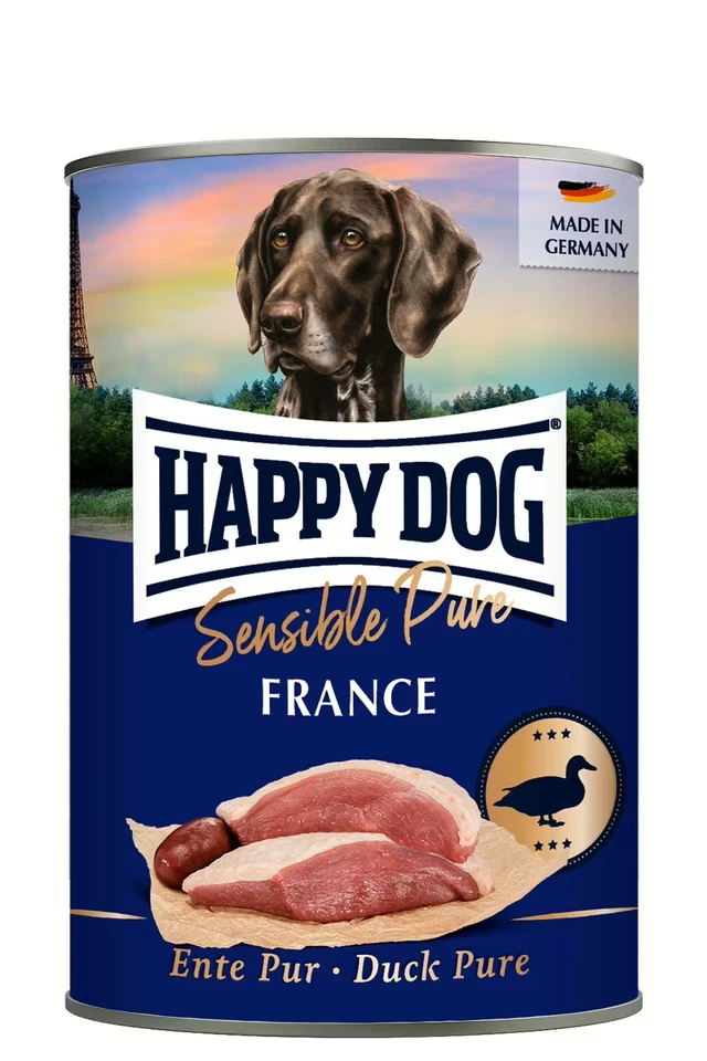 Happy Dog Sensible Pure France (Ente) 6 x 400 g Dose Nassfutter für Hunde - Bild 1 von 1