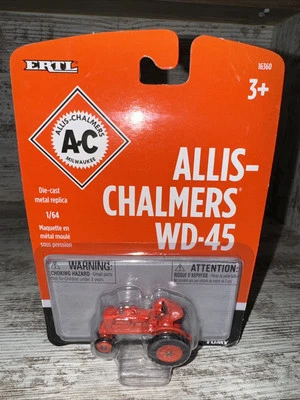 Allis Chalmers WD-45 Narrow Front Tractor 1/64 Scale Ertl Die-cast - Image 1 of 4