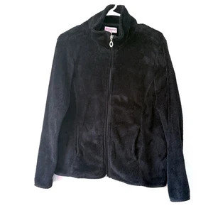 Silverwear schwarze Fleecejacke mit Reißverschluss Damen M petite - Bild 1 von 11