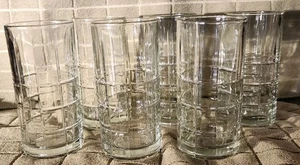 SET OF 6 ANCHOR HOCKING TARTAN MANCHESTER 16OZ GLASSES CLEAR - Picture 1 of 7