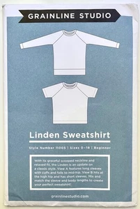 Grainline Studio. Linden Sweatshirt, Top. Sz. 0 - 18. Uncut, Factory Folded. - Picture 1 of 2