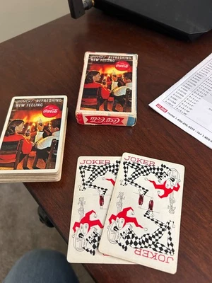Vintage, Original, 1963 Coca-Cola Playing Cards, Very Good Original Box - Image 1 of 4