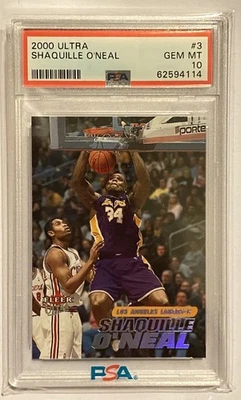 Баскетбольная карточка 2000 Fleer Ultra Shaquille O'Neal No3 PSA 10 - Изображение 1 из 2