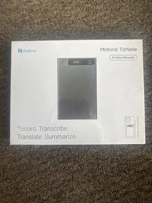 New! TicNote Mobvoi Al Voice Recorder - AI Transcribe - Bluetooth - 64GB - Image 1 of 3