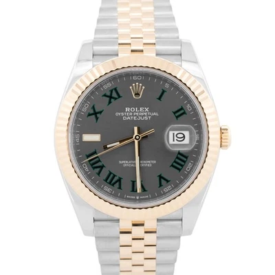 PAPELES Rolex DateJust 41mm WIMBLEDON Dos Tonos Oro 18K Acanalado JUBILEO CAJA 126333 Foto 1 de 4