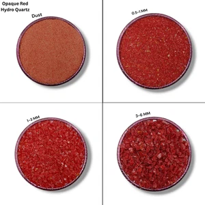 Crushed Opaque Red Hydro Quartz Crushed Gemstone Coarse All Size For Inlays - Picture 1 of 59