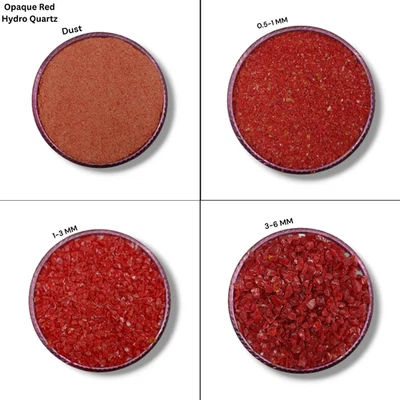 Crushed Opaque Red Hydro Quartz Crushed Gemstone Coarse All Size For Inlays - Image 1 of 4