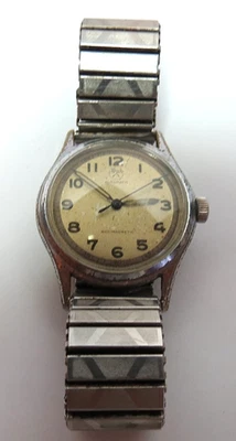 VINTAGE rare 1950 SWISS MENS DUB AUTOMATIC BUMPER 17'J MILITARY RUNS - Image 1 of 4