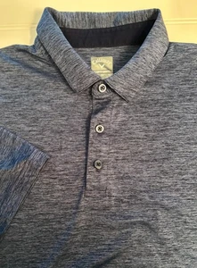 Polo de golf Callaway Opti-Dri XL azul jaspeado manga corta logotipo atletismo - Imagen 1 de 8