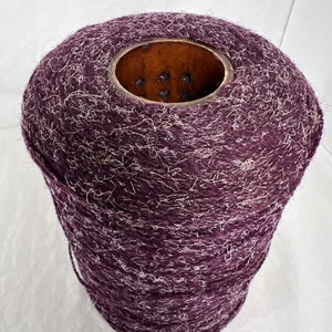 Vintage - Purple Eggplant - Cone Yarn - Undetermined Mixed Fiber Content - Picture 1 of 3