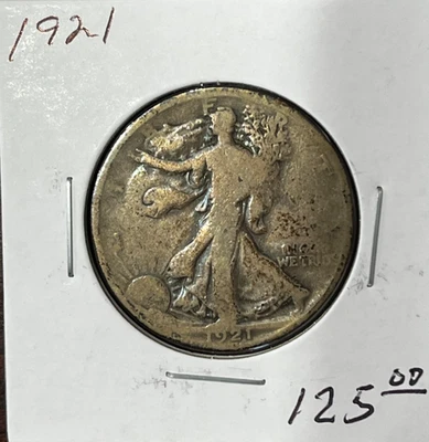 1921 Walking Liberty Silver Half Dollar - Image 1 of 2