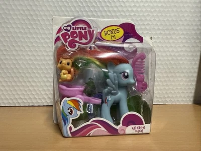 Raro My Little Pony Rainbow Dash Figura Bonus 1 Más 1 Paquete Foto 1 de 4