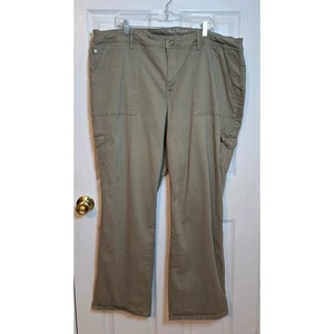 Gloria Vanderbilt All Around Slimming Effect Tan Cargo Pants Gorpcore Size 24W - Picture 1 of 12