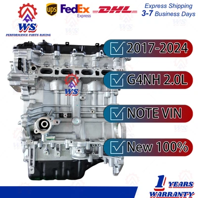 Длинный блок цилиндров двигатель в сборе G4NH для Hyundai Veloster Kia 2,0 л 2017-24 - Изображение 1 из 4