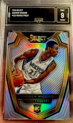 2014 Select Prizm Andrew Wiggins Silver Prizm RC Timberwolves Miami Heat Mint 9 - Image 1 of 3