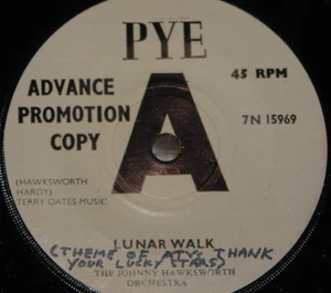 JOHNNY HAWKSWORTH ~ LUNAR WALK THANK YOUR LUCKY STARS ~ RADIO CAROLINE ~ DEMO 7" - Picture 1 of 2