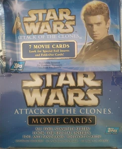 2002 Topps Star Wars Attack of the Clones Movie Cards Sealed Hobby 7 Card Pack - Picture 1 of 4