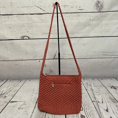 Bolso de Hombro The Sak Tejido Informal Viaje Quemado Naranja Rojo Cierre de Cremallera Foto 1 de 4