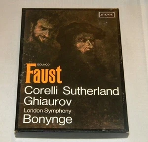 Gounod Faust - London, Sutherland, Corelli, Bonynge (Import) Used 3-Cassette Box - Picture 1 of 3