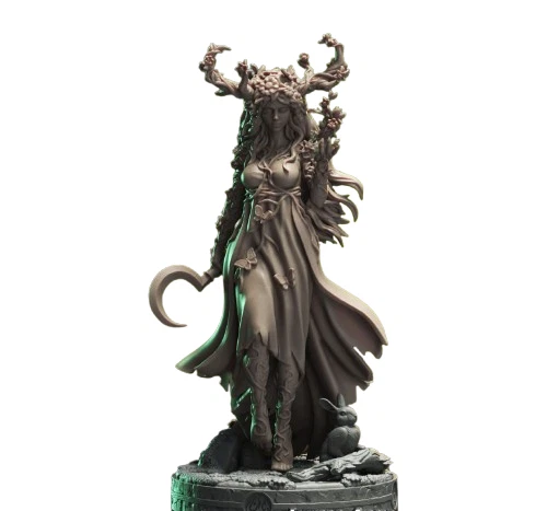 Miniatura in resina di Druido donna base 25mm altezza 47mm - Immagine 1 di 1