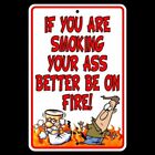 If You Are Smoking Your Ass Better Be On Fire Metal Sign no smoking novelty SF15