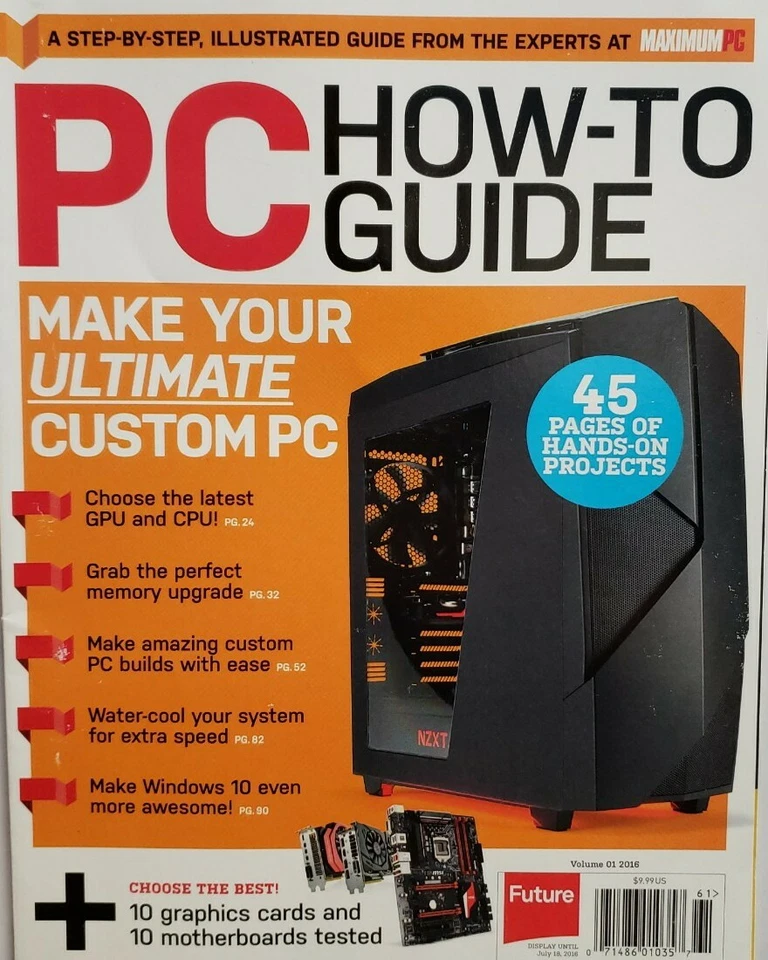 Maximum PC How To Guide Vol 1 2016 Make Your Ultimate Custom PC FREE SHIPPING CB - Image 1 of 1
