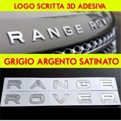 logo scritta range rover evoque sport vogue velar land rover argento opaco satin - Image 1 of 4