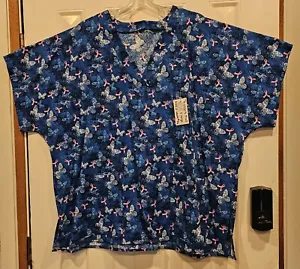 Breast Cancer Awareness Scrub Top 3X Large Butterick #B4946 Homemade NEW! - Picture 1 of 3