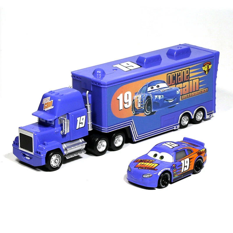 2-Pack Disney Pixar Cars NO.19 Bobby Swift Mack & Hauler Truck Diecast Toys Car - Image 1 of 4