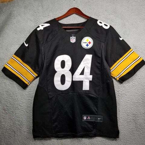 Steelers Adult Medium Black Jersey 40 On Field #80 Brown Pittsburg Cover