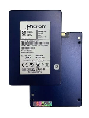 Dell Micron 5100 Eco SATA SSD 1.92TB 6 Gbps 8JTKG MTFDDAK1T9TBY - Image 1 of 3