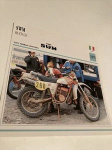 Swm Rs 370 GS 1979 Tarjeta Moto Desde Colección Atlas Italia - Imagen 1 de 2