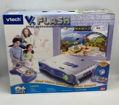 VTech V.FLASH Home Edutainment System With Jumpin Bean Island Game 80-70000 NIB - Image 1 of 4