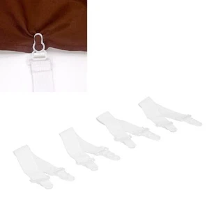 4PCS Bed Sheet Grippers Adjustable Elastic Straps Fixing Clips Holder Bed Mat... - Picture 1 of 9