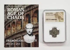 AD 251-253 AR Double-Denarius - Treb. Gallus, Ancient Roman Coin - NGC - Picture 1 of 5