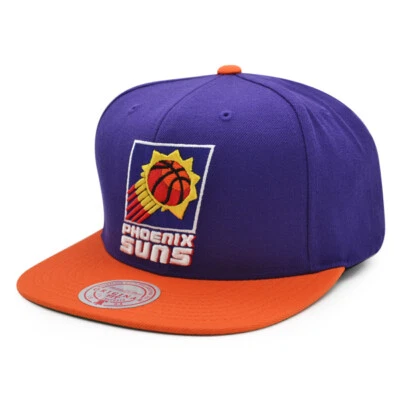 Phoenix Suns Mitchell & Ness Clásico 2 Tonos Snapback NBA Sombrero - Púrpura/Naranja Foto 1 de 3